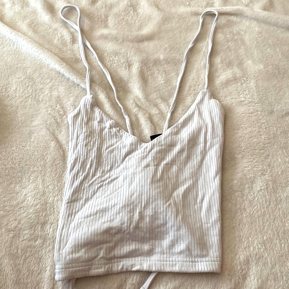 Rue 21 ,White crop top , ties in the back